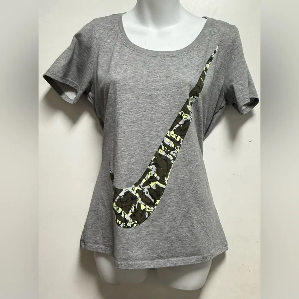 Nike Gray Camo Swoosh Women's Tee